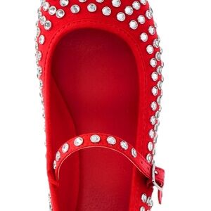 Red Studded Flats